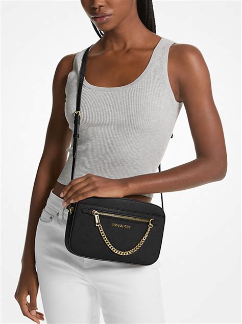 michael kors barolo|Jet Set Large Studded Saffiano Leather Crossbody Bag .